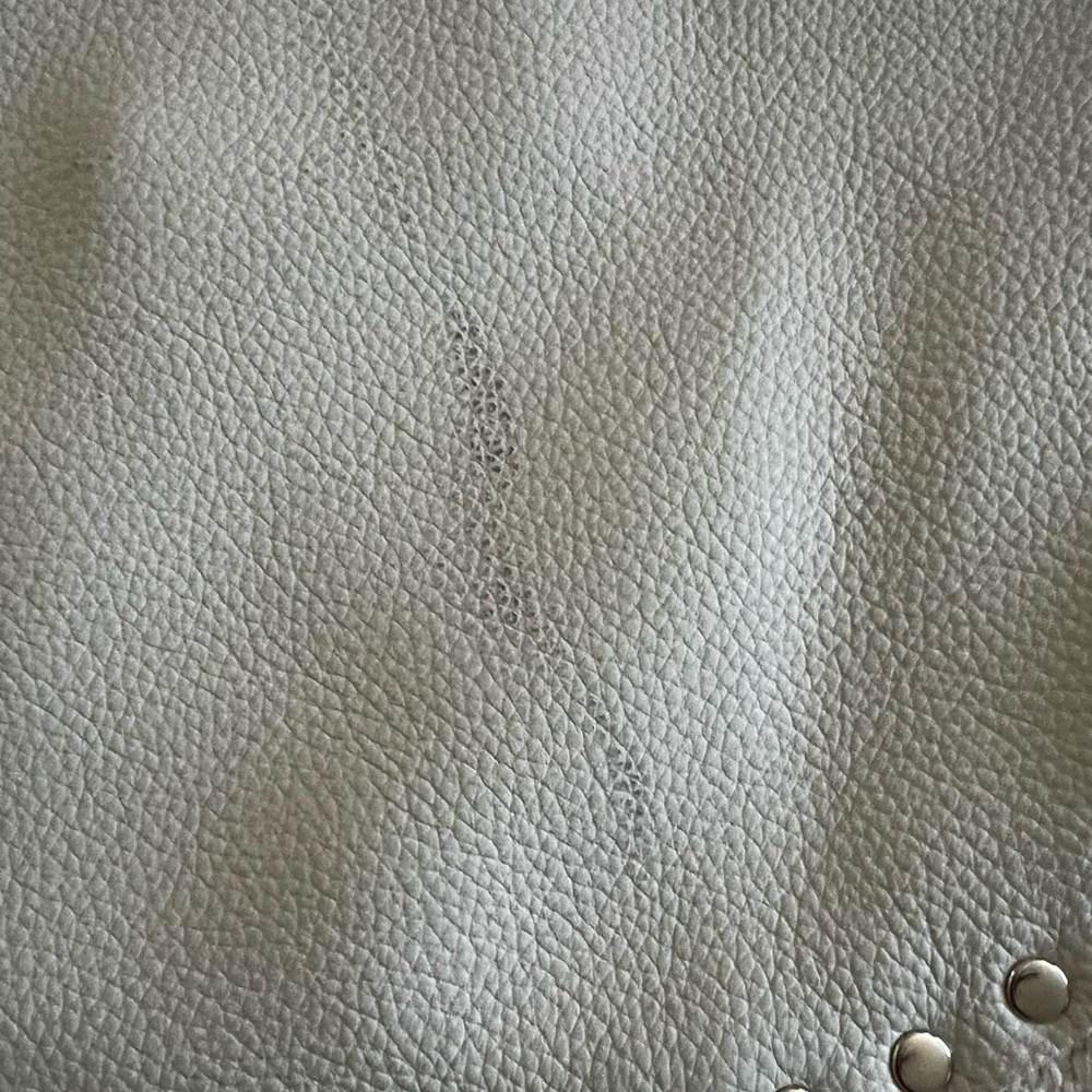 Rebellion Cream and Black leather wristlet with silver grommets - Picture 8 of 8